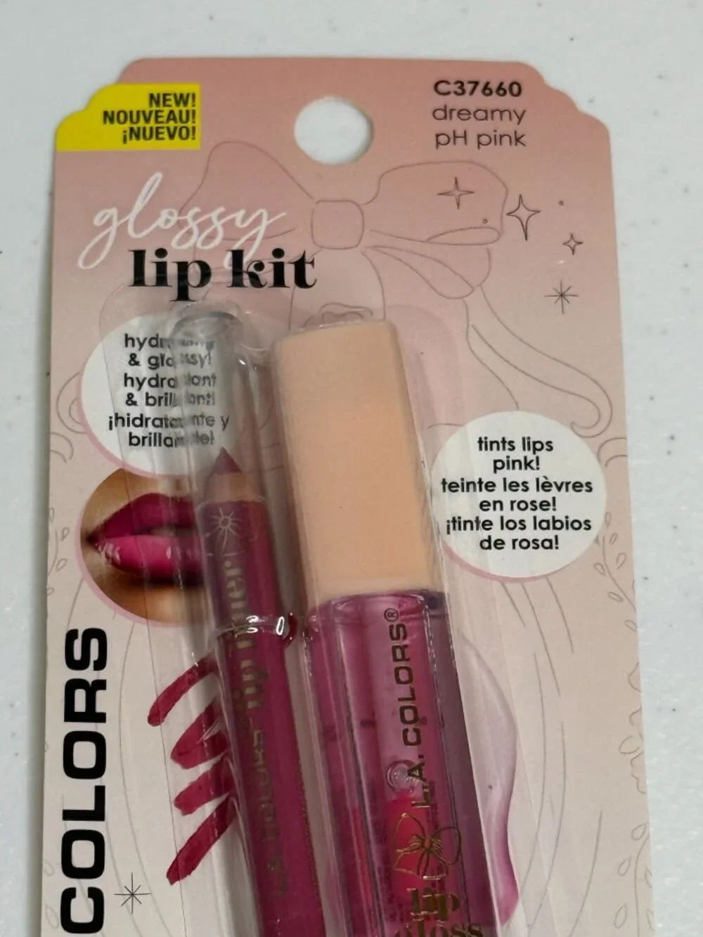 LA Colors Dreamy PH Lip Gloss & Lip Liner Duo Hydrating Lip Kit New